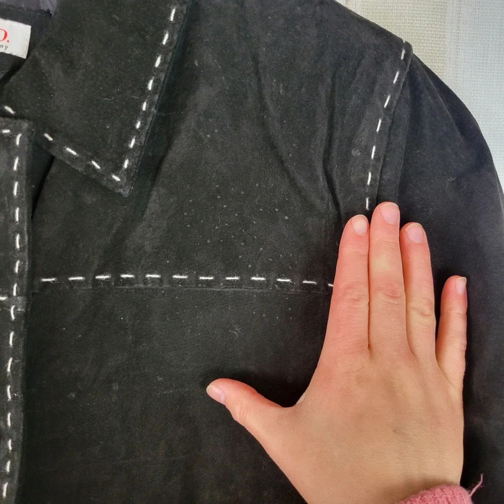 Vintage D&Co Suede Jacket Black Size‎ Extra Large